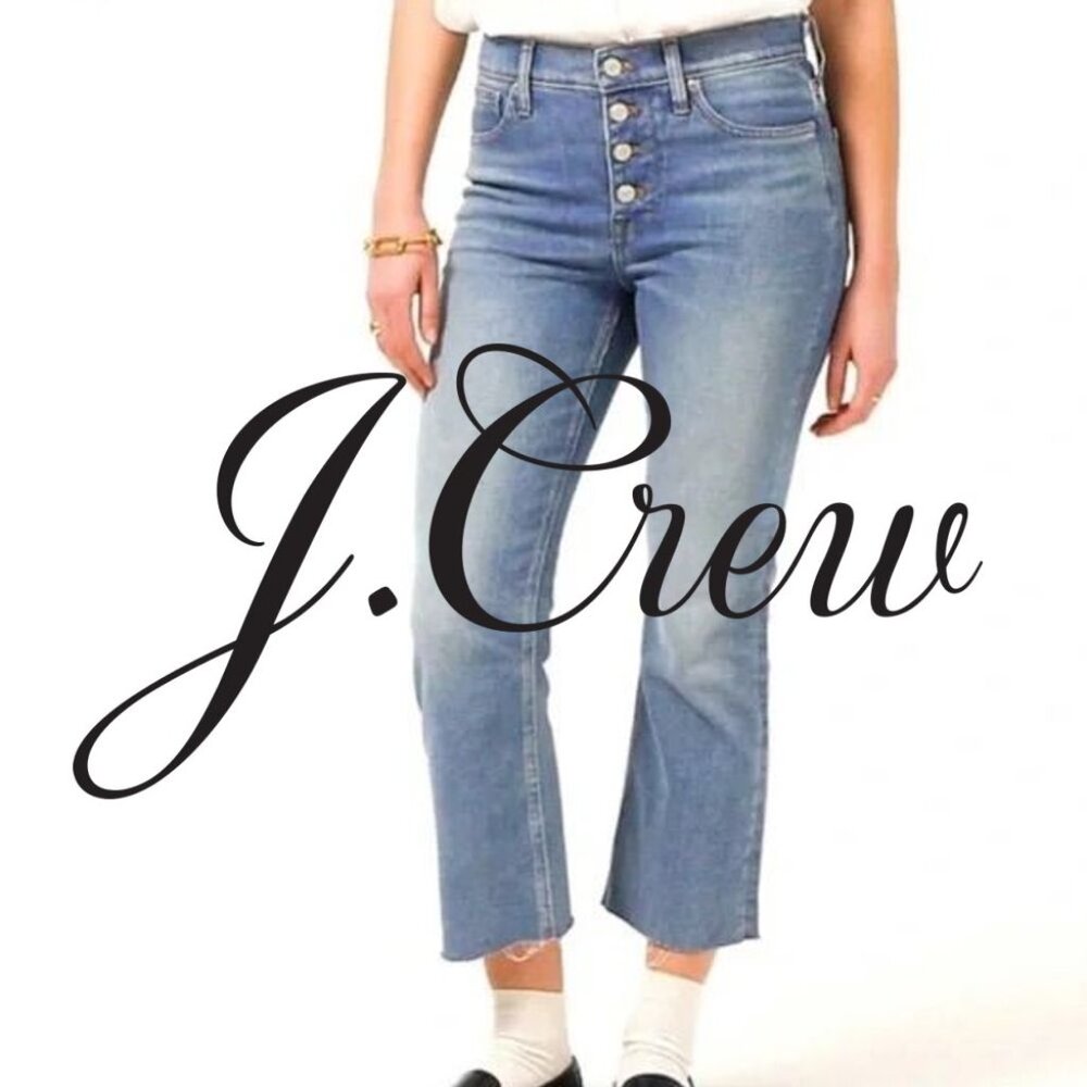 J.CREW J. Crew 10’’ Billie Demi Boot Crop Jeans in Light Wash Size 28 EUC